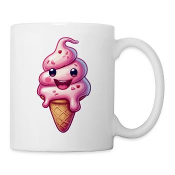 Création de crème glacée souriante - Mug blanc - blanc - Droite