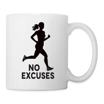 No Excuses - Fitness - Health - Sport - Gym - Mug - white - Right