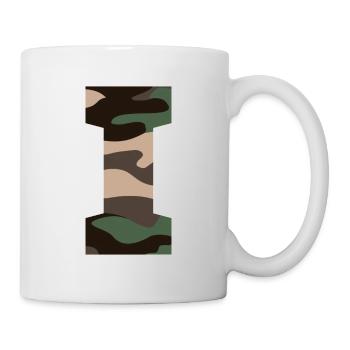 lettre I camouflage militaire-idée cadeau - Mug blanc - blanc - Droite