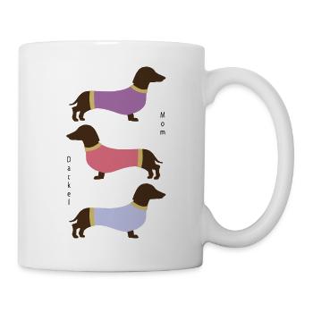Dackel Mom - Tasse - Weiß - Rechts