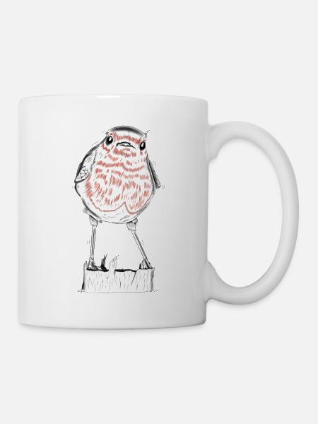 Rouge gorge - Mug blanc - blanc