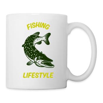 Lebensstil der Fischerei - Tasse - Weiß - Rechts