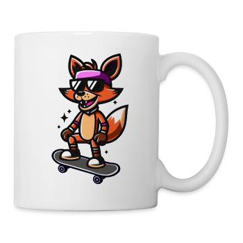 Skater fox - Foxy game character - Mug - white - Right