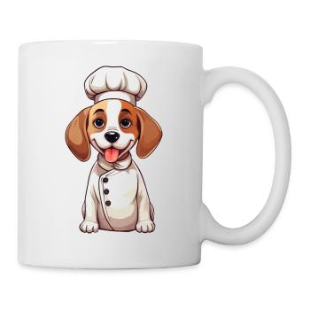 Cute Beagle Chef Comic Design - Mug - white - Right