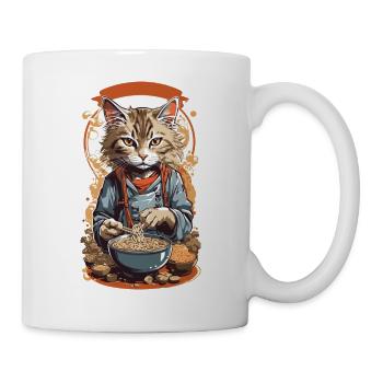 Cat Ramen Japanese Indulgence Soups Design - Mug - white - Right