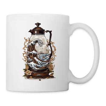 Japanese Coffee Wave Aesthetic Coffee Design - Mug - white - Right