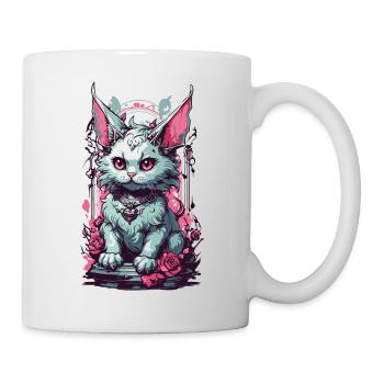 Gothic Pastell Katze Aesthetic Streetwear - Tasse - Weiß - Rechts