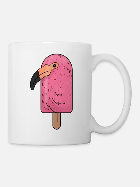 Flamingo Head Popsicle - Mug - white