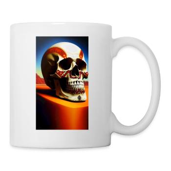 Mexiko Schädel - Tasse - Weiß - Rechts