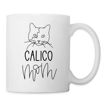 Cat Mom Calico | Katzendame Calico - Tasse - Weiß - Rechts