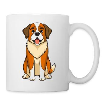 Sanfter Ausdruck Bernhardiner - Tasse - Weiß - Rechts
