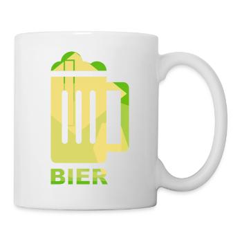 Bier - Tasse - Weiß - Rechts