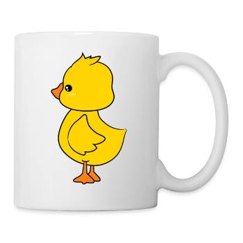 Niedliche Baby-Ente Figur 3 - Tasse - Weiß - Rechts