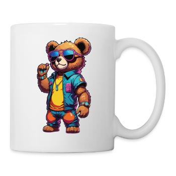 Retro Teddy - Tasse - Weiß - Rechts