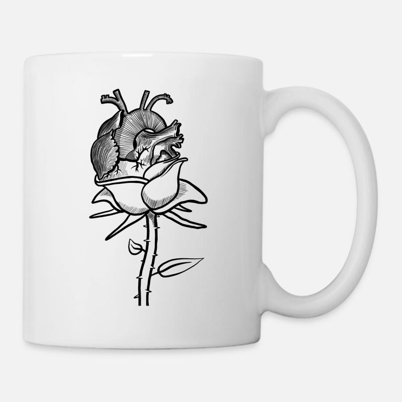 Coeur rose - Mug blanc - blanc