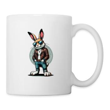 Lapin de Pâques Cool - Mug blanc - blanc - Droite