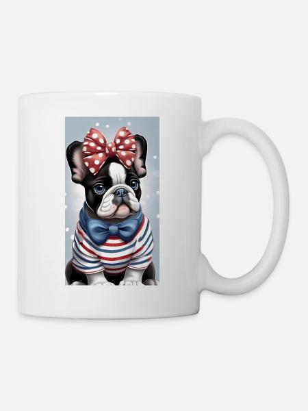 Bulldogge - Tasse - Weiß