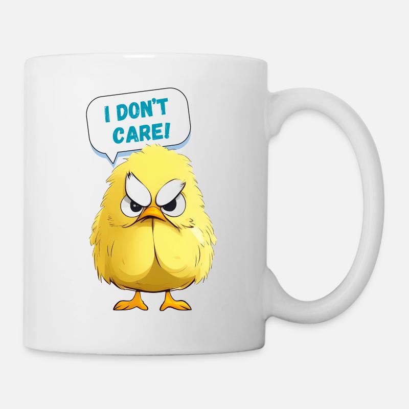 Grumpy Chicken - I don t care - Mug - white