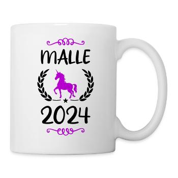 Malle 2024 Einhorn Mallorca - Tasse - Weiß - Rechts