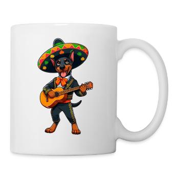 Mariachi Kleidung Cinco de Mayo Dobermann Mexiko - Tasse - Weiß - Rechts