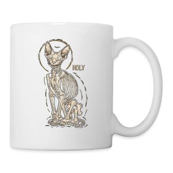 chat sphinx squelette tatouage - Mug blanc - blanc - Droite