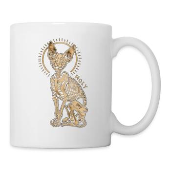 chat sphinx squelette tatouage - Mug blanc - blanc - Droite