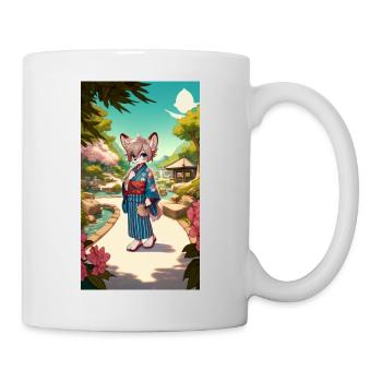Journée sereine au jardin japonais - Mug blanc - blanc - Droite