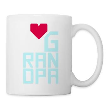 J’aime mon grand-père Meilleur grand-père Grand-père Cœur - Mug blanc - blanc - Droite