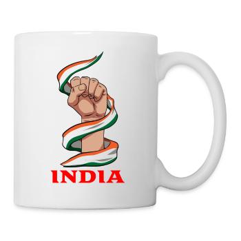 Indien Inder Hindu Stolz Flagge Land I Geschenk - Tasse - Weiß - Rechts