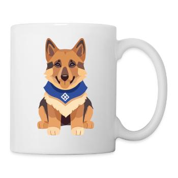 Schäferhund Welpe süß - Tasse - Weiß - Rechts