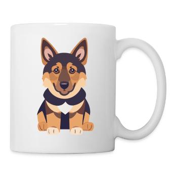 Berger allemand Puppy Sitting - Mug blanc - blanc - Droite