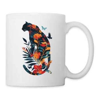 Panthère Fleur - Mug blanc - blanc - Droite