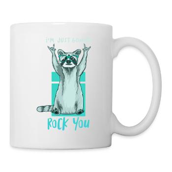 DJ Musik Retro Heavy Metal Hard Rock Punk Panda - Tasse - Weiß - Rechts