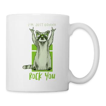 DJ Musik Retro Heavy Metal Hard Rock Punk Panda - Tasse - Weiß - Rechts