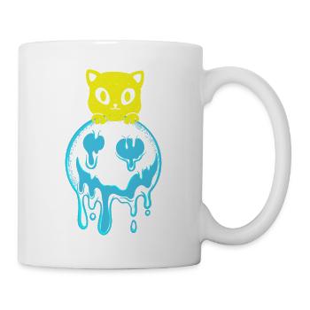Coucher de soleil Chat Chat Visage Chat Soleil - Mug blanc - blanc - Droite