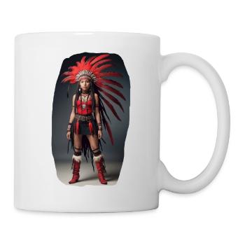 Indianer Mädchen - Tasse - Weiß - Rechts