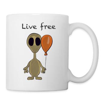Vivre libre - Mug blanc - blanc - Droite