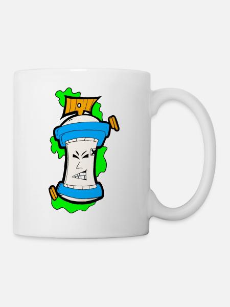 Angry Spraycan - Tasse - Weiß