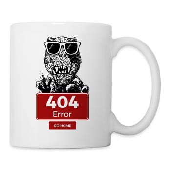 Les dinosaures et l’internet - Mug blanc - blanc - Droite