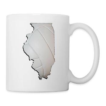 Illinois (United States) | real volleyball | Map - Mug - white - Right