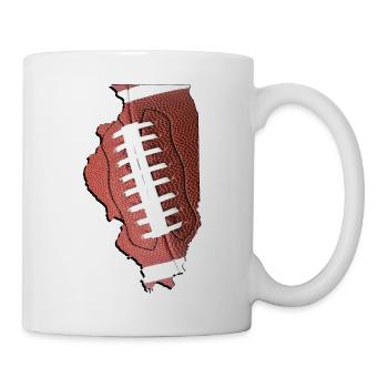 Illinois (United States) | real football | Map - Mug - white - Right