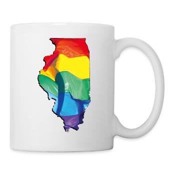 Illinois (United States) | Real Flag | LGBTQIA+ - Mug - white - Right