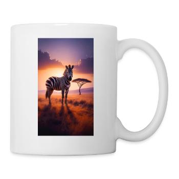 Zebra - Tasse - Weiß - Rechts