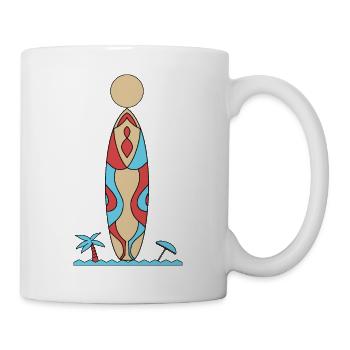 Surfing, sun and ocean - Mug - white - Right