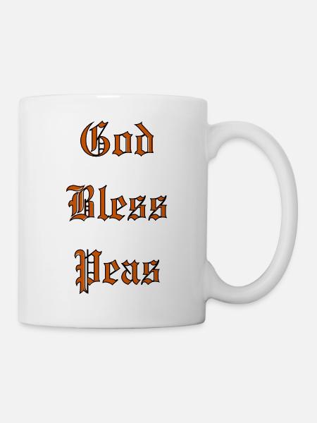 GodBlessPeas - Tasse - Weiß