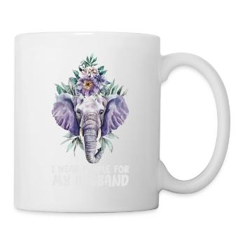 Ich trage Lila für meinen Mann, Alzheimer-Bewusstsein - Tasse - Weiß - Rechts