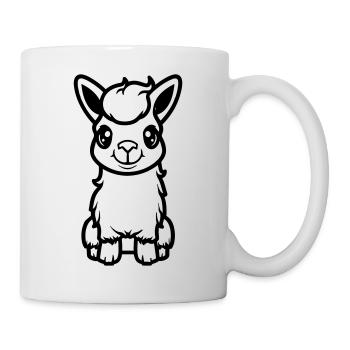 lama al paka comic - Tasse - Weiß - Rechts