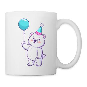 Ours polaire anniversaire bébé - Mug blanc - blanc - Droite