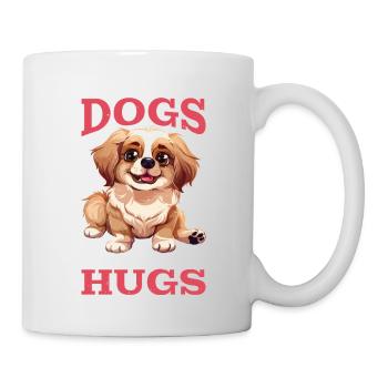 Therapy Dogs Work For Hugs - Tasse - Weiß - Rechts