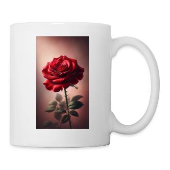 Rose rouge - Mug blanc - blanc - Droite